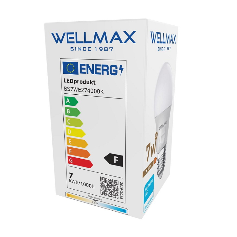 LED žiarovka Wellmax E27 7W neutrálna biela
