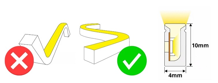 5m LED neon FLEX pásik 24V 10x4mm 6W/m IP67 neutrálna biela