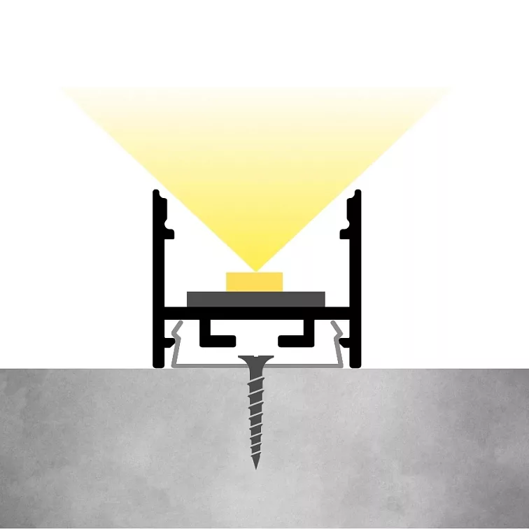 Úchytka pre LED lištu povrchovú S12