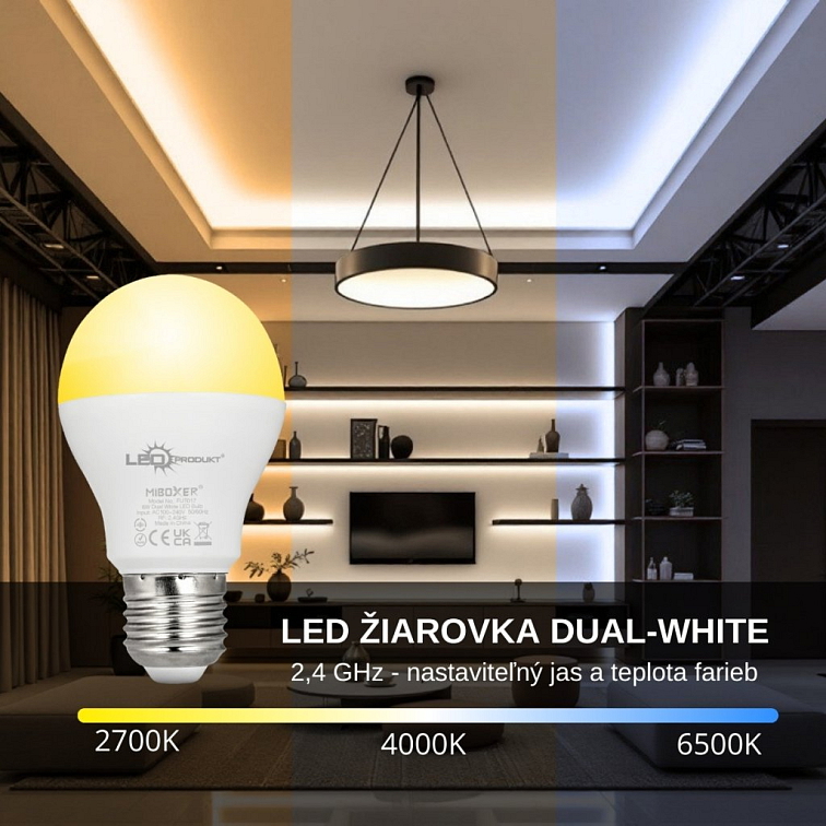LED Žiarovka 6W E27 - Dual White FUT017