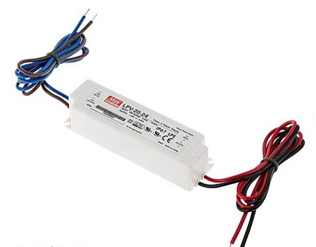 LED napájací zdroj 20W, 24V, IP67 - Vodeodolný MEAN-WELL