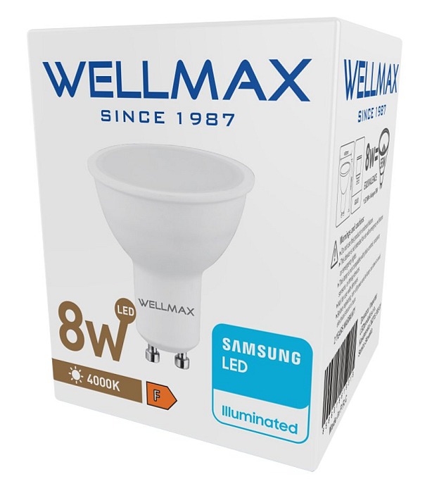 LED žiarovka Wellmax GU10 8W neutrálna biela