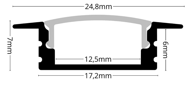 LED lišta zapuštěná - SIMPLE stříbrná