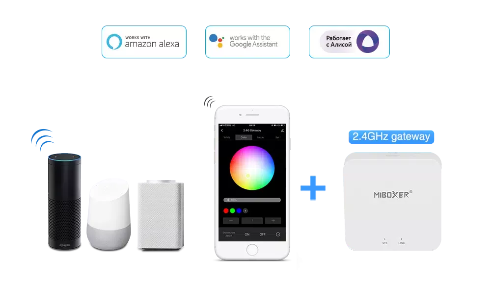 LED RGB / RGBW / RGB Dual White 3 in 1 ovládač dotykový RF3 - 2,4GHz