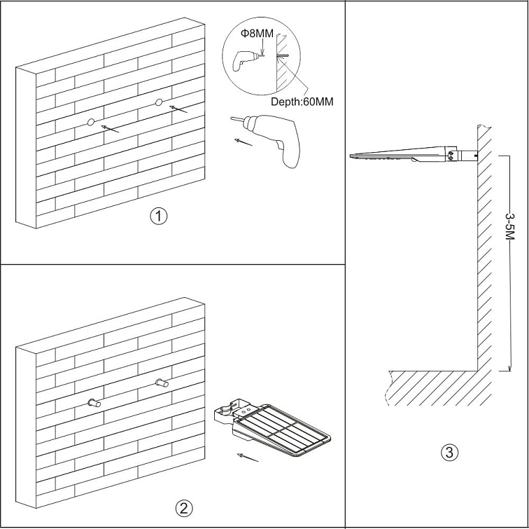 LED pouličné solárne svietidlo so senzorom 1600lm