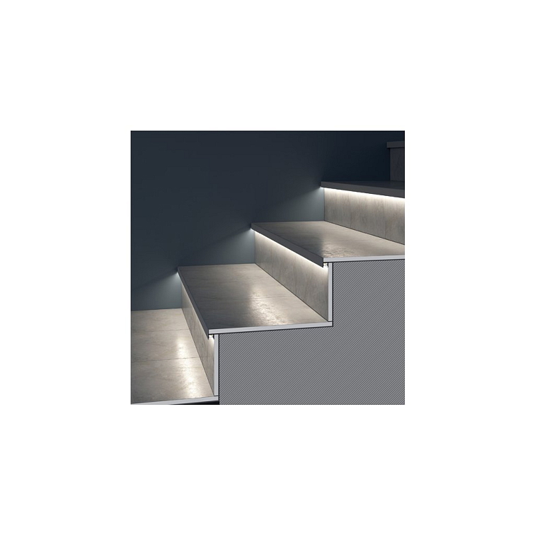 LED lišta SCHODOVÁ - PODOBKLADOVÁ strieborná