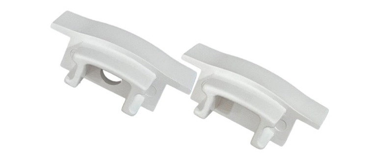 Koncovky pre LED lištu - ZAPUSTENÁ SIMPLE biela (2ks)