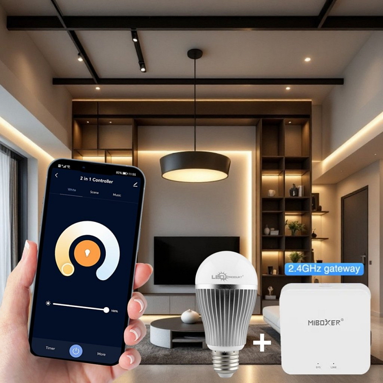 LED Žiarovka 9W E27 - Dual White