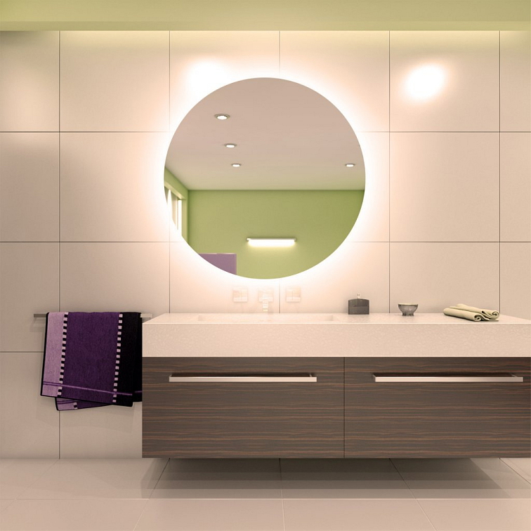 LED zrkadlo okrúhle Romantico ⌀60cm teplá biela