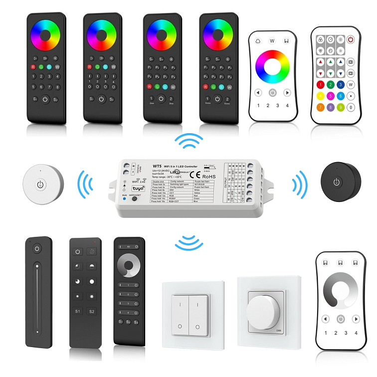 WIFI LED přijímač 5 in 1 - 2,4GHz Tuya