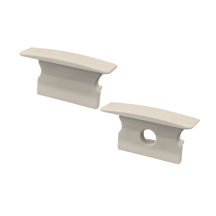 Koncovky pre LED lištu zapustenú R16 (2ks)