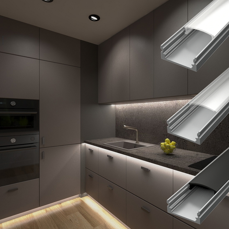 LED lišta povrchová - SIMPLE strieborná