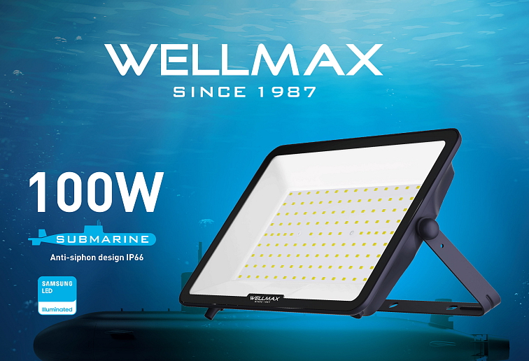 LED Reflektor Wellmax 100W Samsung LED - Neutrálna biela