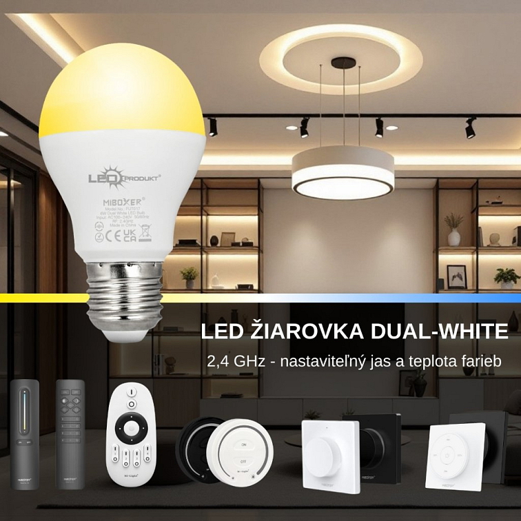 LED Žiarovka 6W E27 - Dual White FUT017