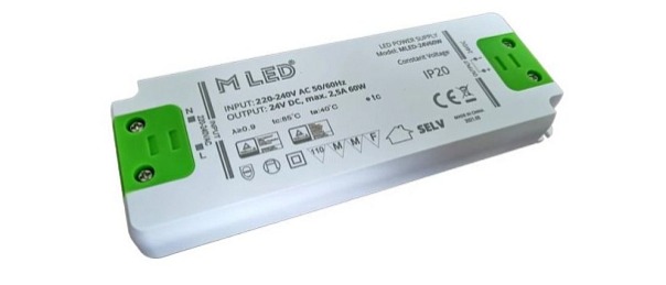 LED napájací zdroj 60W, 24V - nábytkový