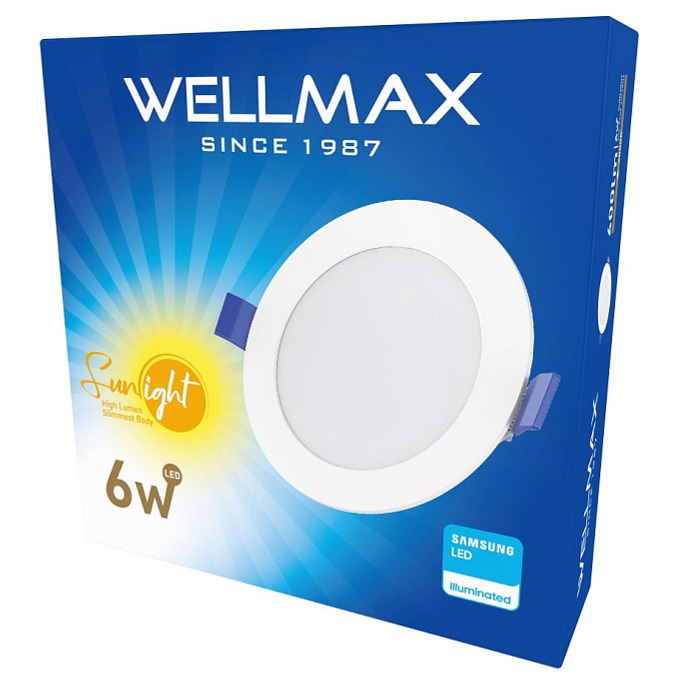 LED panel Wellmax 6W kruh - Neutrálna biela