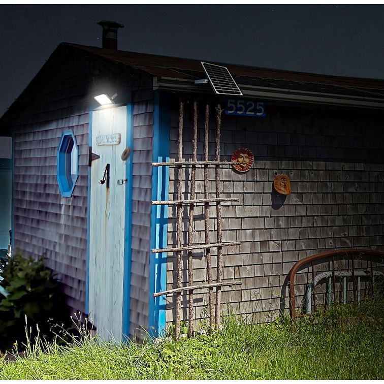 LED reflektor 4800lm so solárnym panelom + diaľkové ovládanie