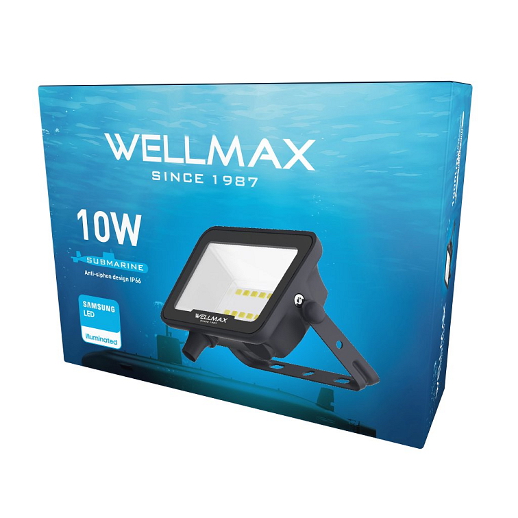 LED Reflektor Wellmax 10W Samsung LED - Neutrálna biela