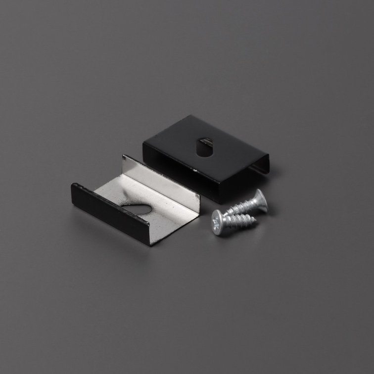 Úchytka Čierna pre LED lištu povrchovú BEGTON