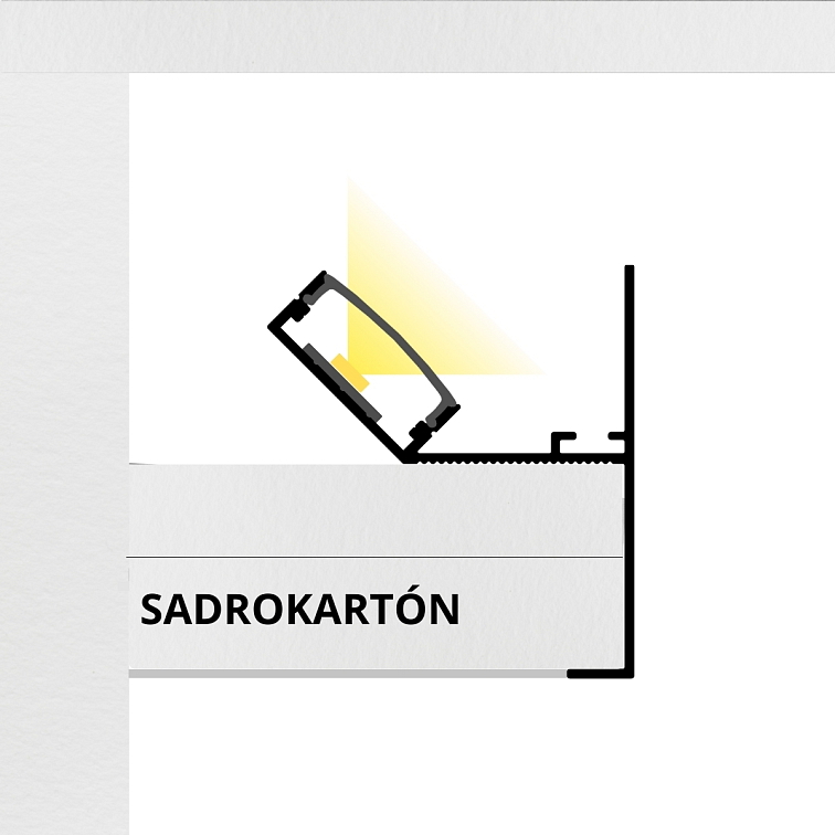 LED lišta CEIL-EDGE MAXI biela