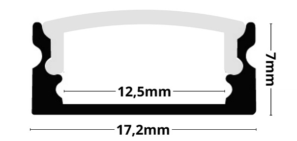 LED lišta povrchová - SIMPLE čierna