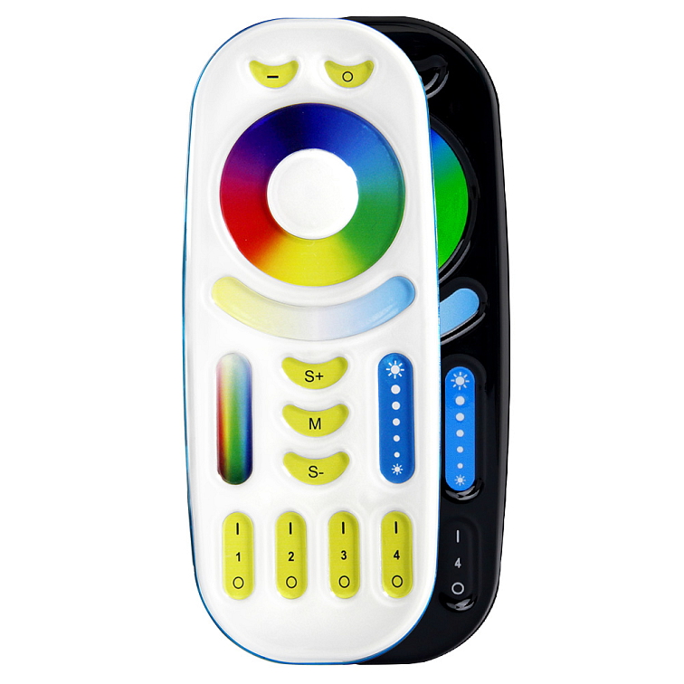 LED panel čierny 12W kruh RGB+DUAL-WHITE