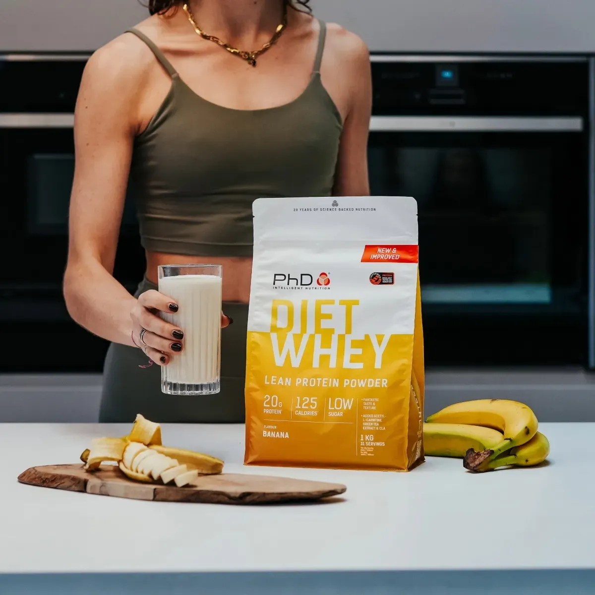 PhD Diet Whey Protein Powder - Banán, 2 kg