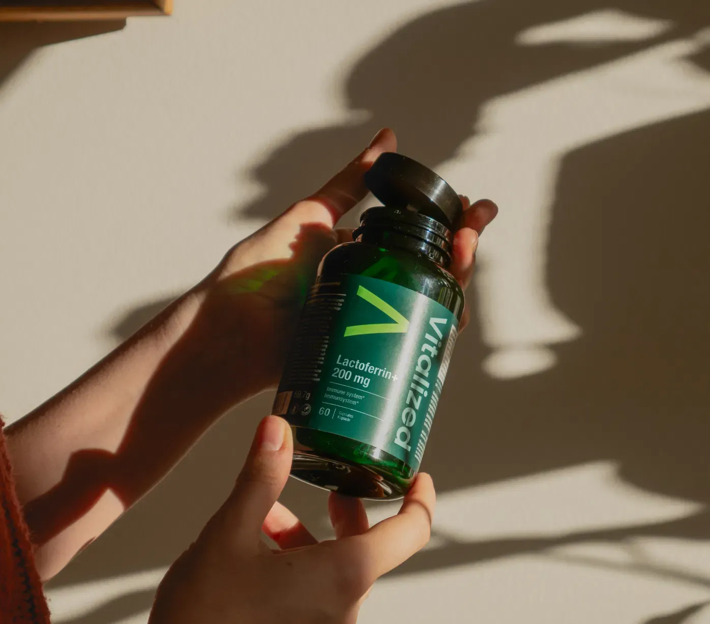 Vitalized Lactoferrin+, 200 mg, 60 rastlinných kapsúl