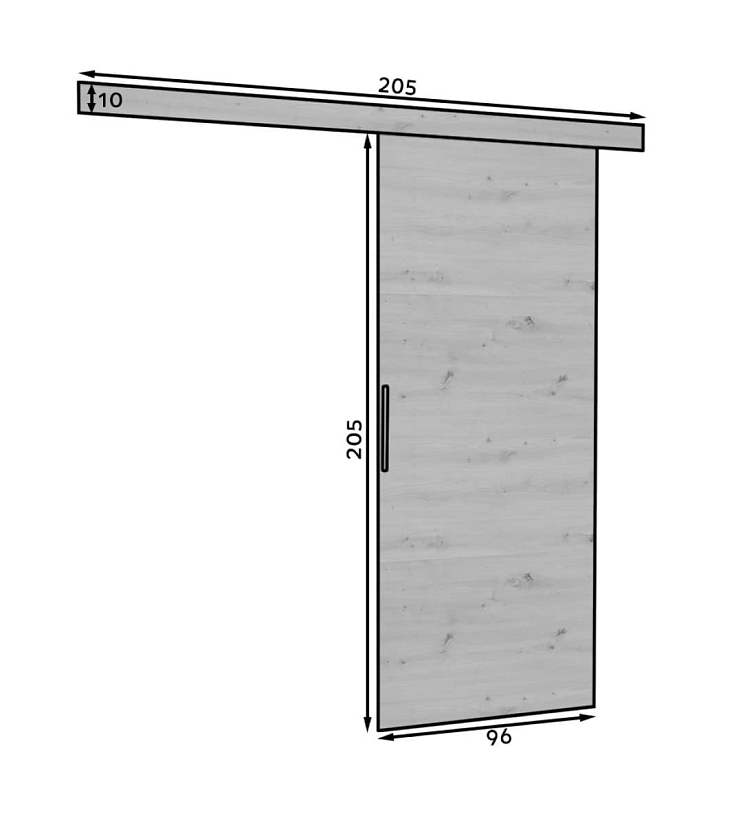 Posuvné dveře Daan - 96 cm