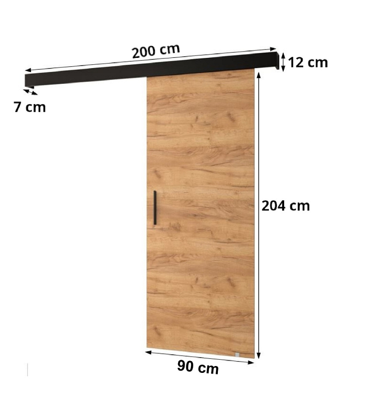 Posuvné dveře Salwador I 90 cm - černý mramor