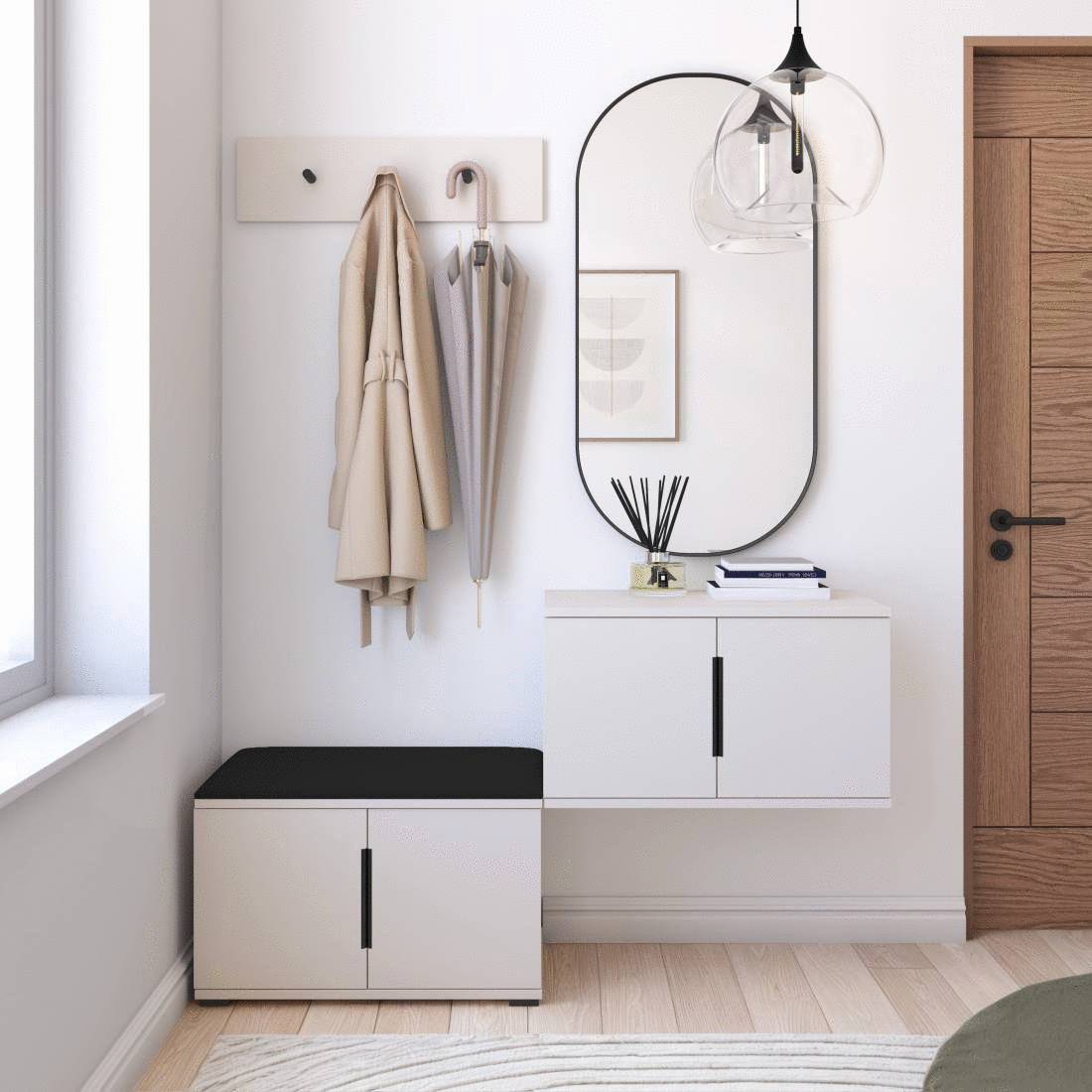 Předsíňová stěna Emi 21 - bílá