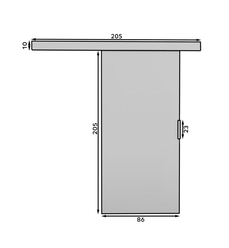 Posuvné dveře Pixi - 86 cm