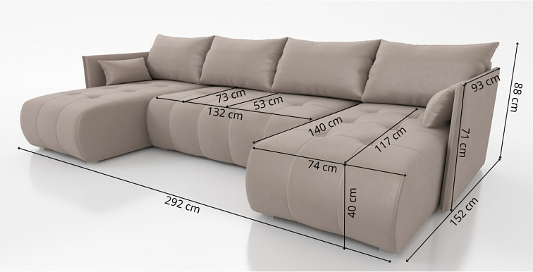 Rozkládací sedací souprava do U Nessa - Paros 01