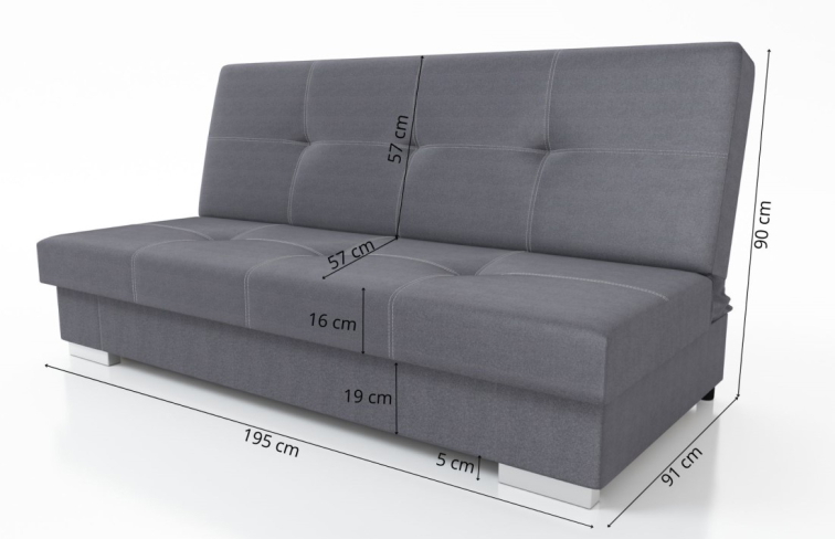 Rozkládací pohovka s úložným prostorem Axel - Sawana 14