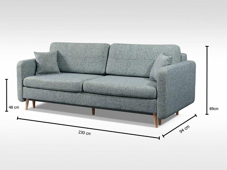 Rozkládací pohovka Prince - modrá