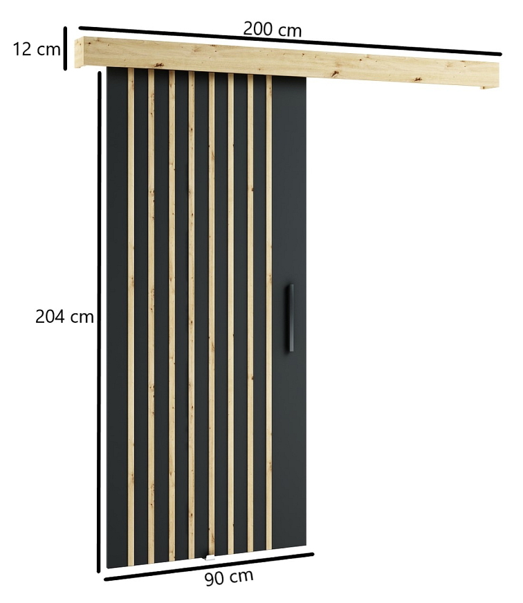 Posuvné dveře London III - 90 cm