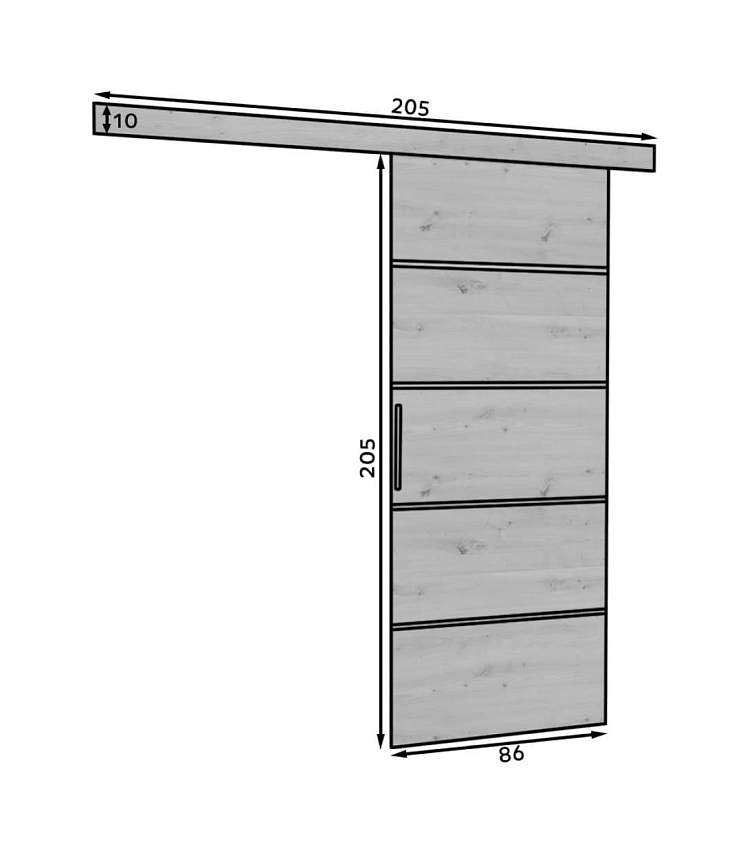 Posuvné dveře Tony - 86 cm