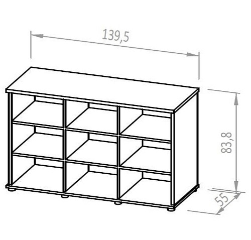 Komoda Gama 3D Praktik - masiv buk
