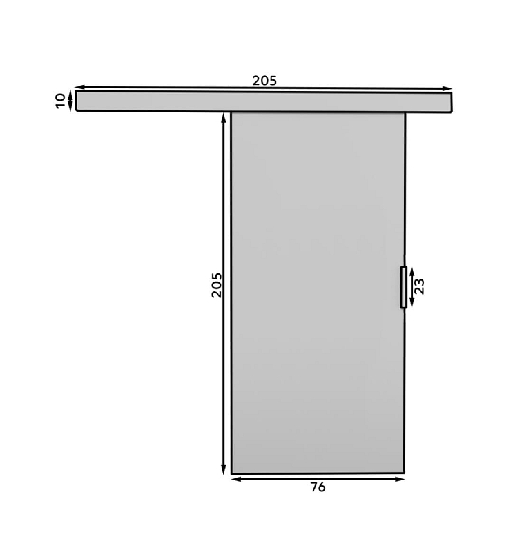 Posuvné dveře Pixi - 76 cm