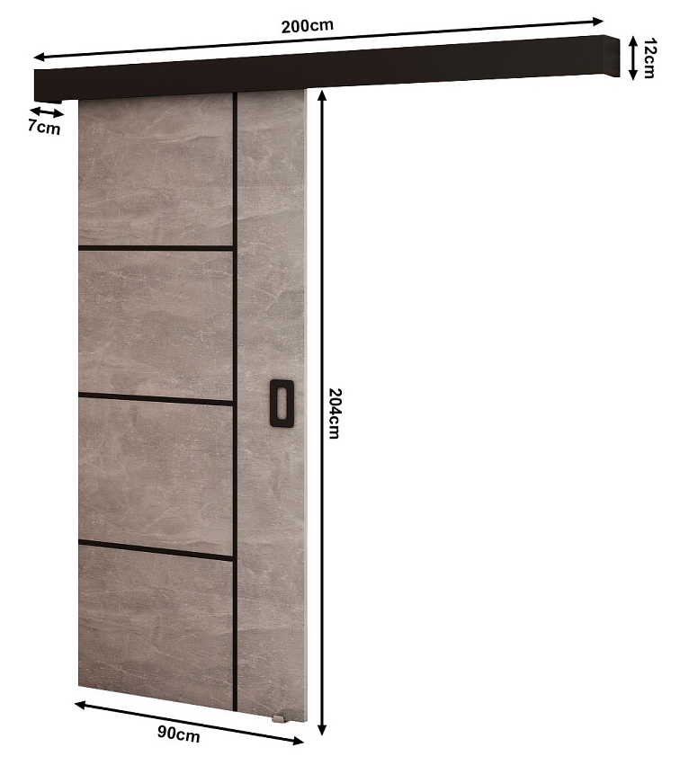 Posuvné dveře Beni V - 90 cm