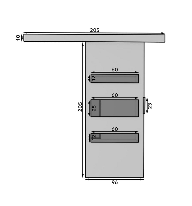 Posuvné dveře Desio - 96 cm