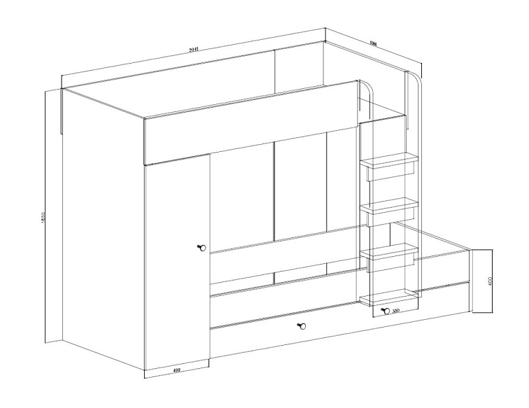 Patrová multifunkční postel Smart 2