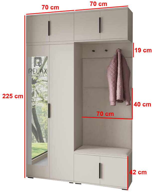 Předsíňová stěna Emi 21 - bílá