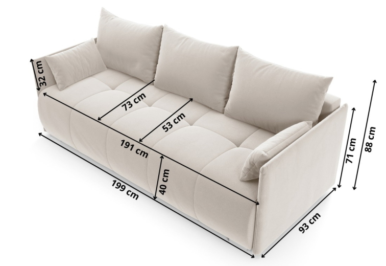 Rozkládací pohovka Nessa - Inari 91