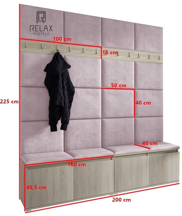 Předsíňová stěna Emi 4 - sonoma