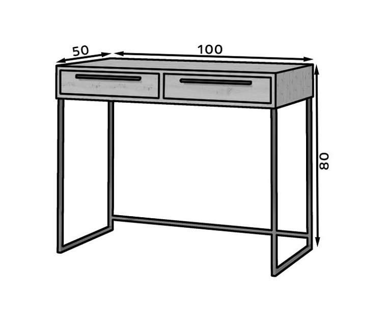 Psací stůl Aria - dub Artisan