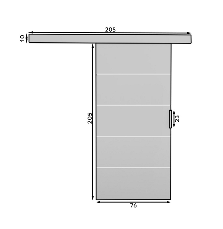 Posuvné dveře Biella - 76 cm