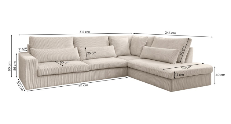 Rohová sedací souprava do L Sven - Poso 14