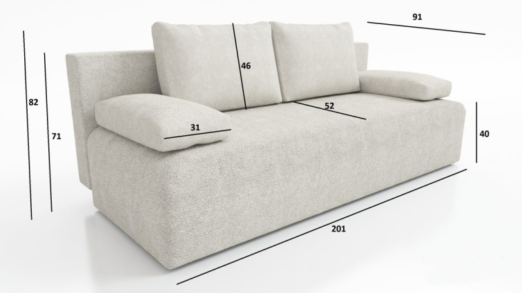 Rozkládací pohovka Zoja - Kronos 09