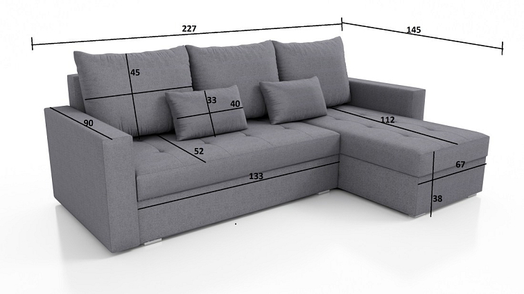 Rohová sedací souprava do L Focus - Kronos 19